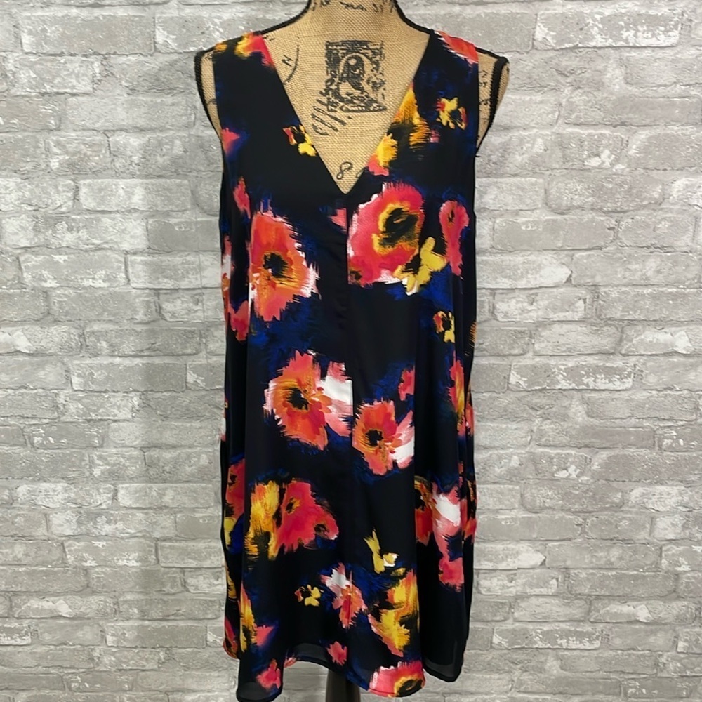 Evereve Allison Joy Black Pink Carey Shift Dress